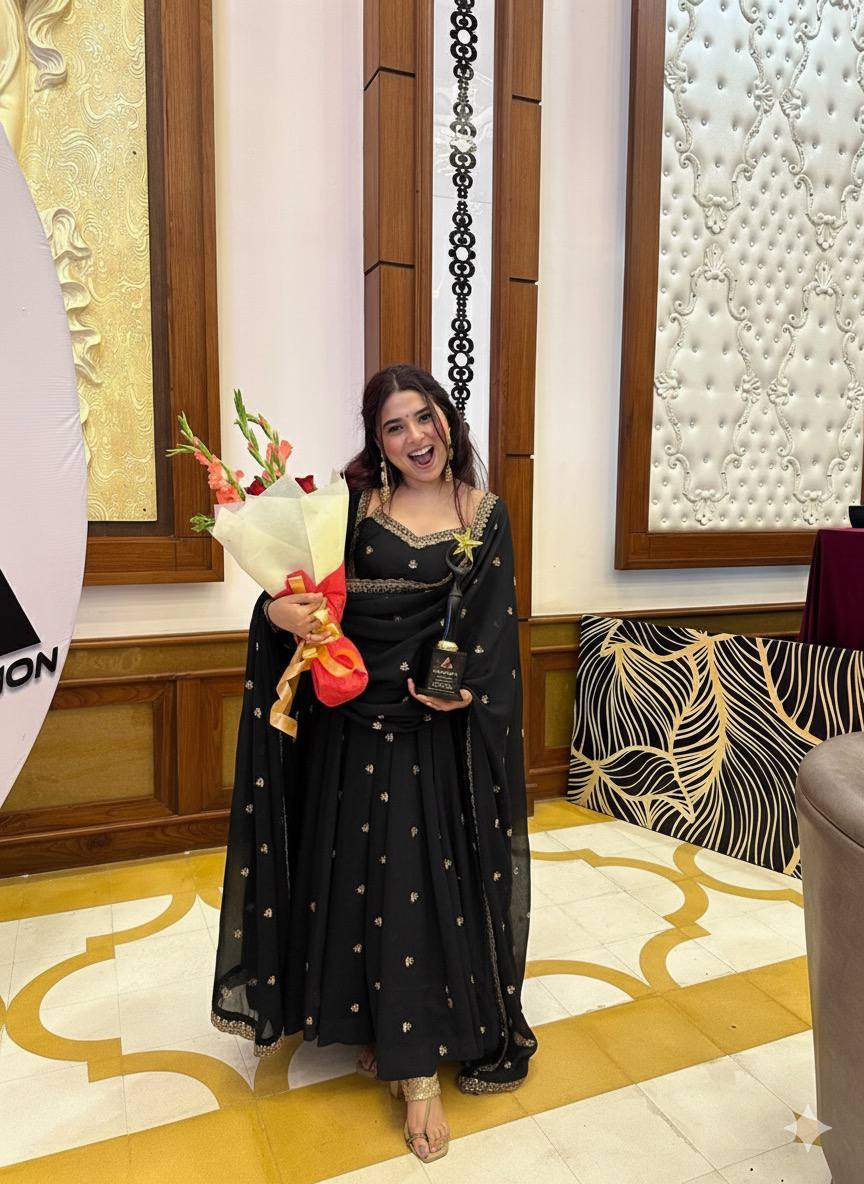 Faux Georgette Black Festival Wear Embroidery Work Readymade Anarkali Gown 385966