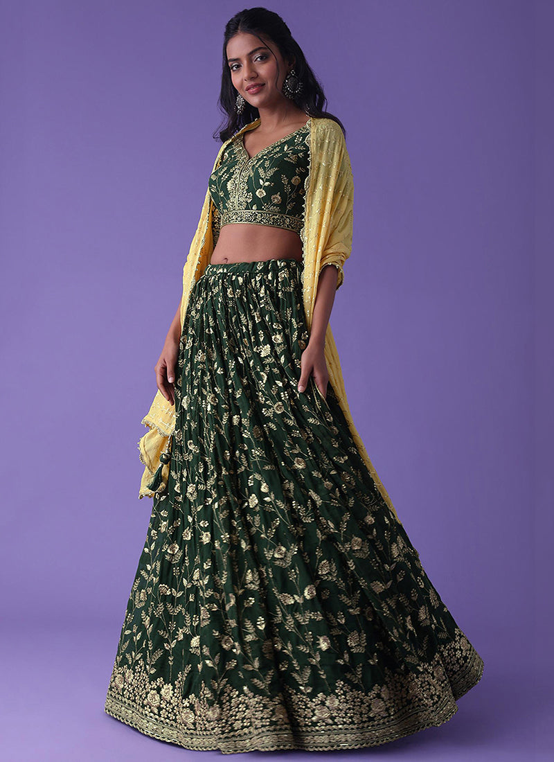 Georgette Lehenga Choli with Embroidery Work for Designer Wear