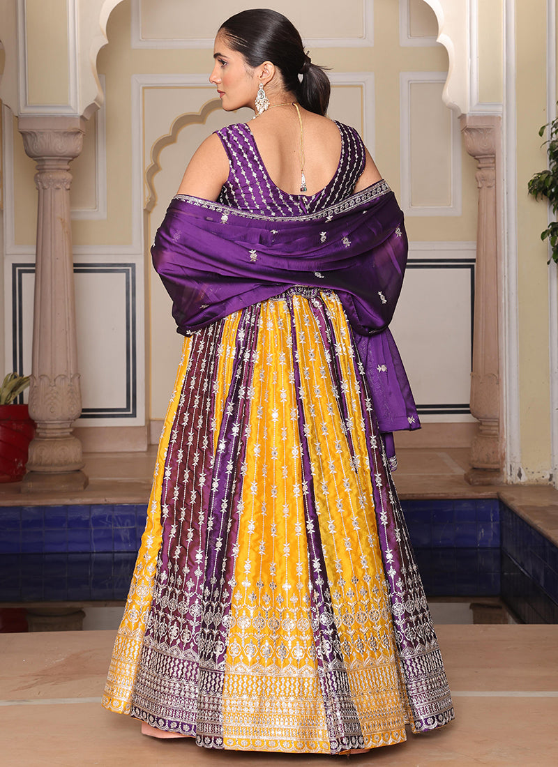 Rangoli Silk Multi Color Ocassional Wear Embroidery Work Lehenga Choli 386078