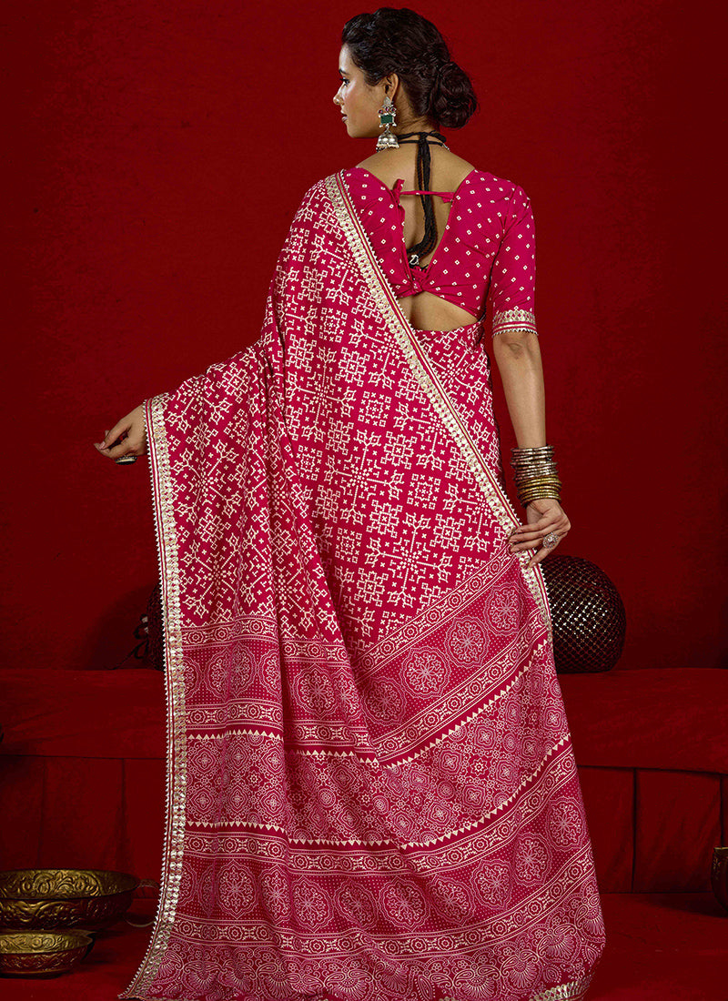 Tussar Silk Pink Occasional Wear Sequins Work Saree 387164