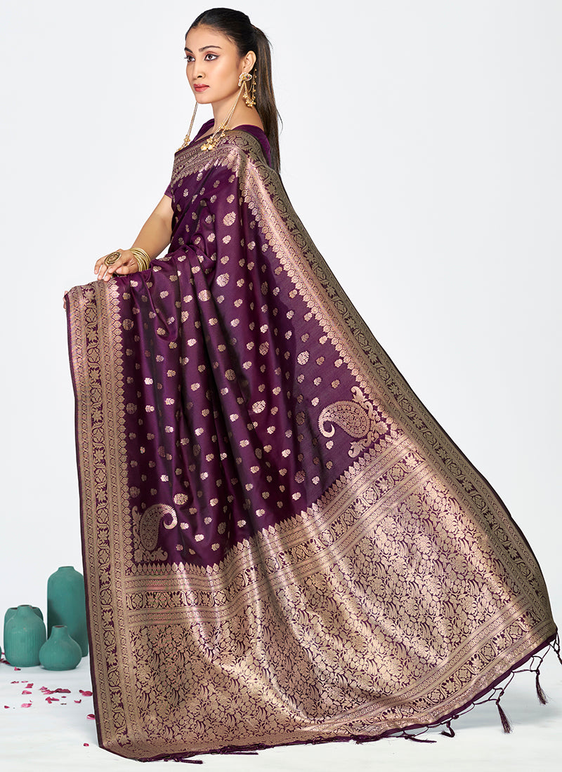 Festive Banarasi Silk Zari-Weaving Saree Combo in Rich Traditional Style