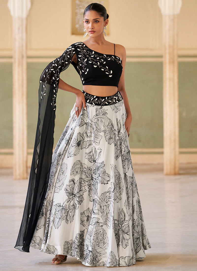 Chinnon Multi Color Wedding Wear Embroidery Work Readymade Lehenga Choli 386735