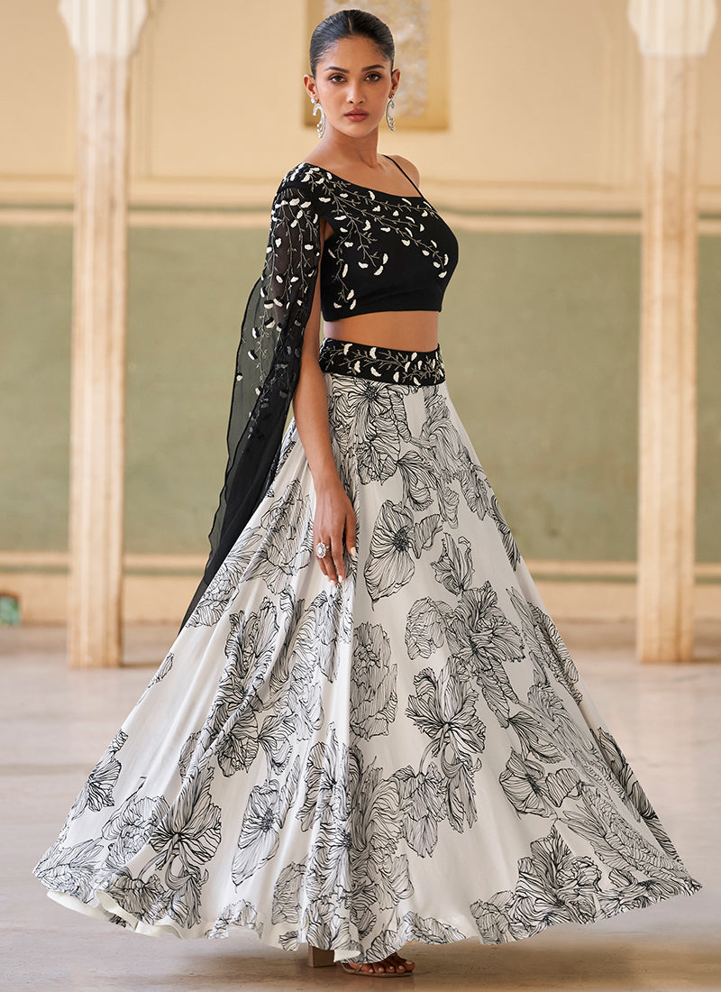 Chinnon Multi Color Wedding Wear Embroidery Work Readymade Lehenga Choli 386735