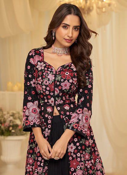 Multi Color Georgette Embroidery Work Party Wear Readymade Ethnic Wear SW535983