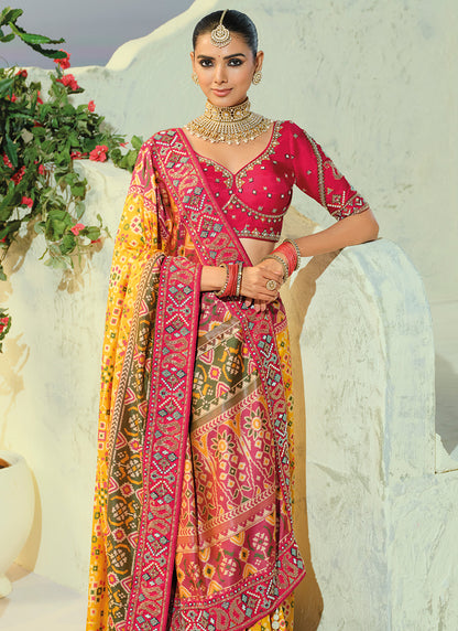 Multi Color Patola Hand Work Wedding Wear Saree SW406034