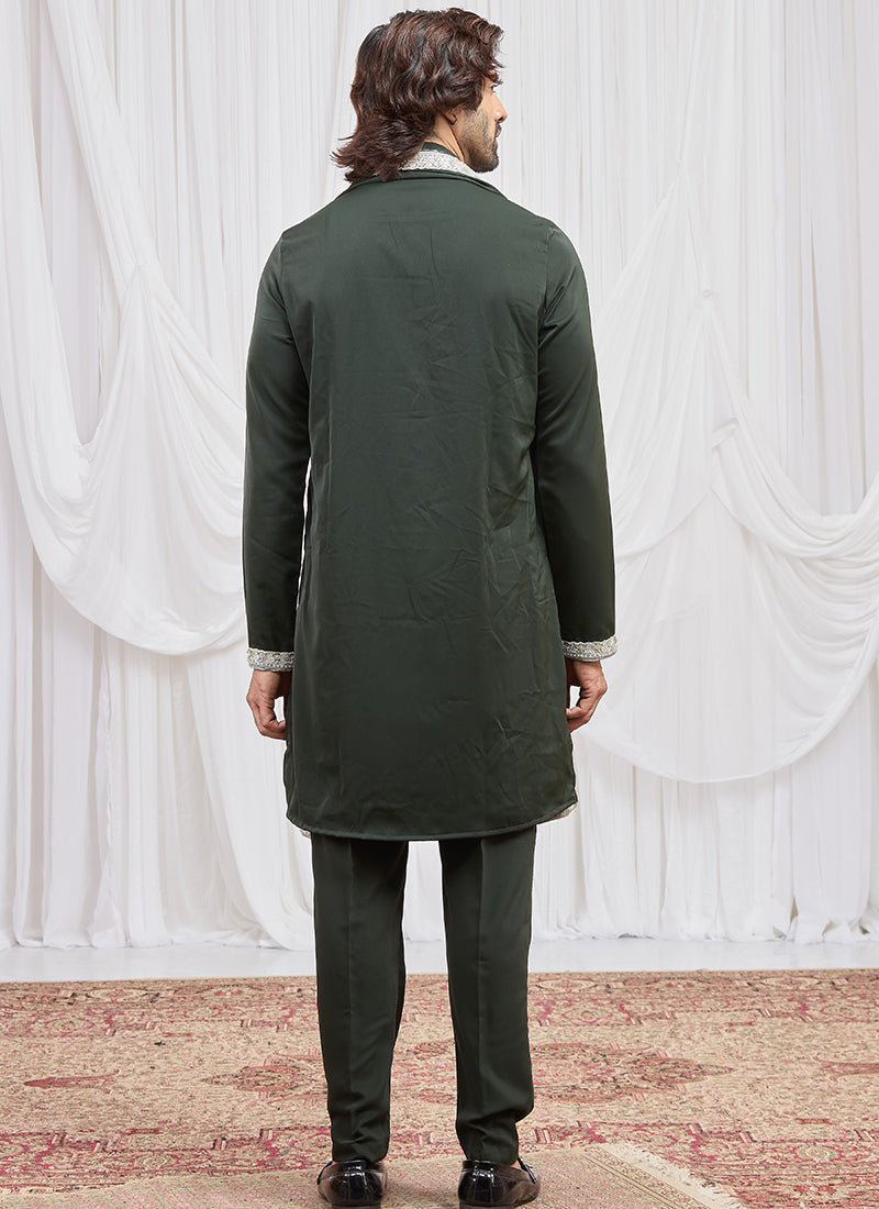 Black Armani  Hand Work Occasional Wear Readymade Kurta Pajama SW837588