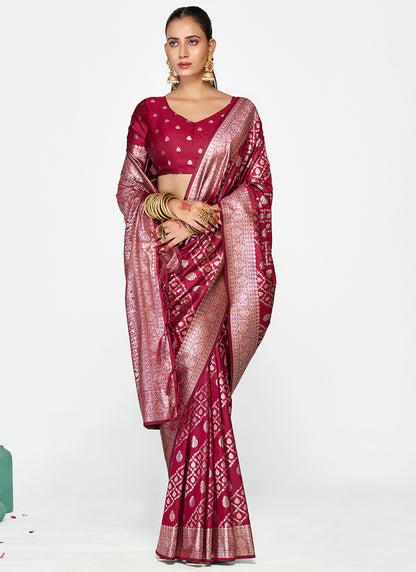 Timeless Banarasi Silk Saree Combo Set Crafted with Luxurious Zari Weaves
