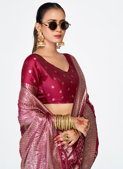 Timeless Banarasi Silk Saree Combo Set Crafted with Luxurious Zari Weaves