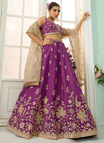 Georgette Burgundy Bridal Lehenga Choli Embroidery Work Lehenga Choli 385349