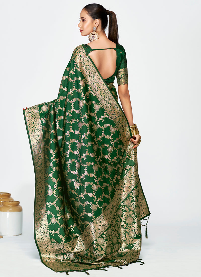 Handcrafted Banarasi Silk Zari Weaving Saree Combo for Timeless Elegance