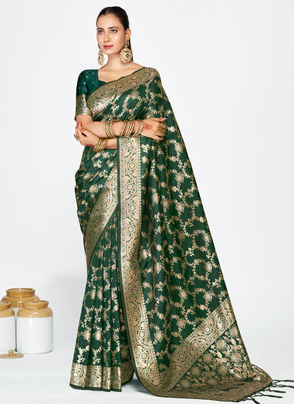 Regal Banarasi Silk Saree Combo Set with Signature Zari Craft