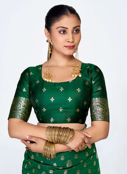 Royal Banarasi Silk Saree Combo Set with Elegant Zari Weaving Work