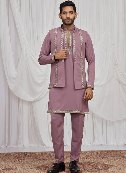 Dusty Rose Armani  Hand Work Occasional Wear Readymade Kurta Pajama SW423069