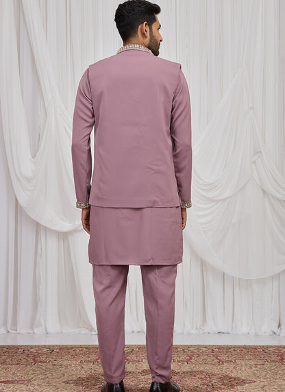 Dusty Rose Armani  Hand Work Occasional Wear Readymade Kurta Pajama SW423069