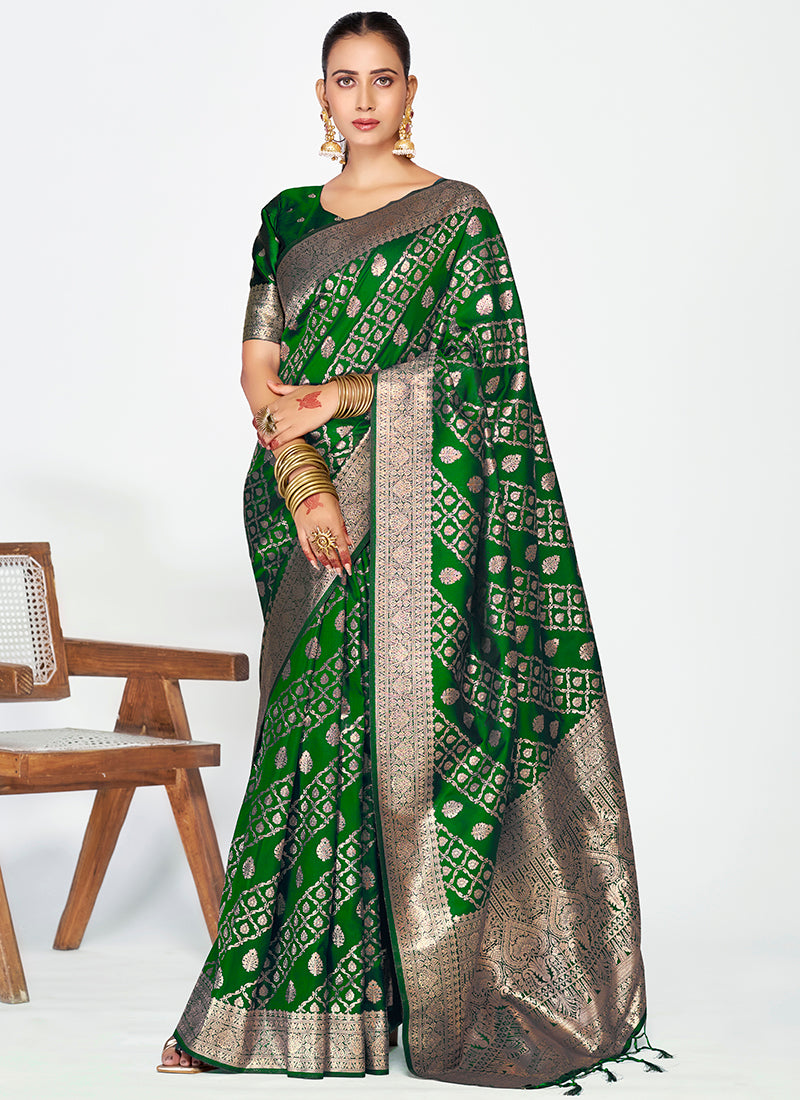 Signature Banarasi Silk Saree Combo Set with Premium Zari Detailing