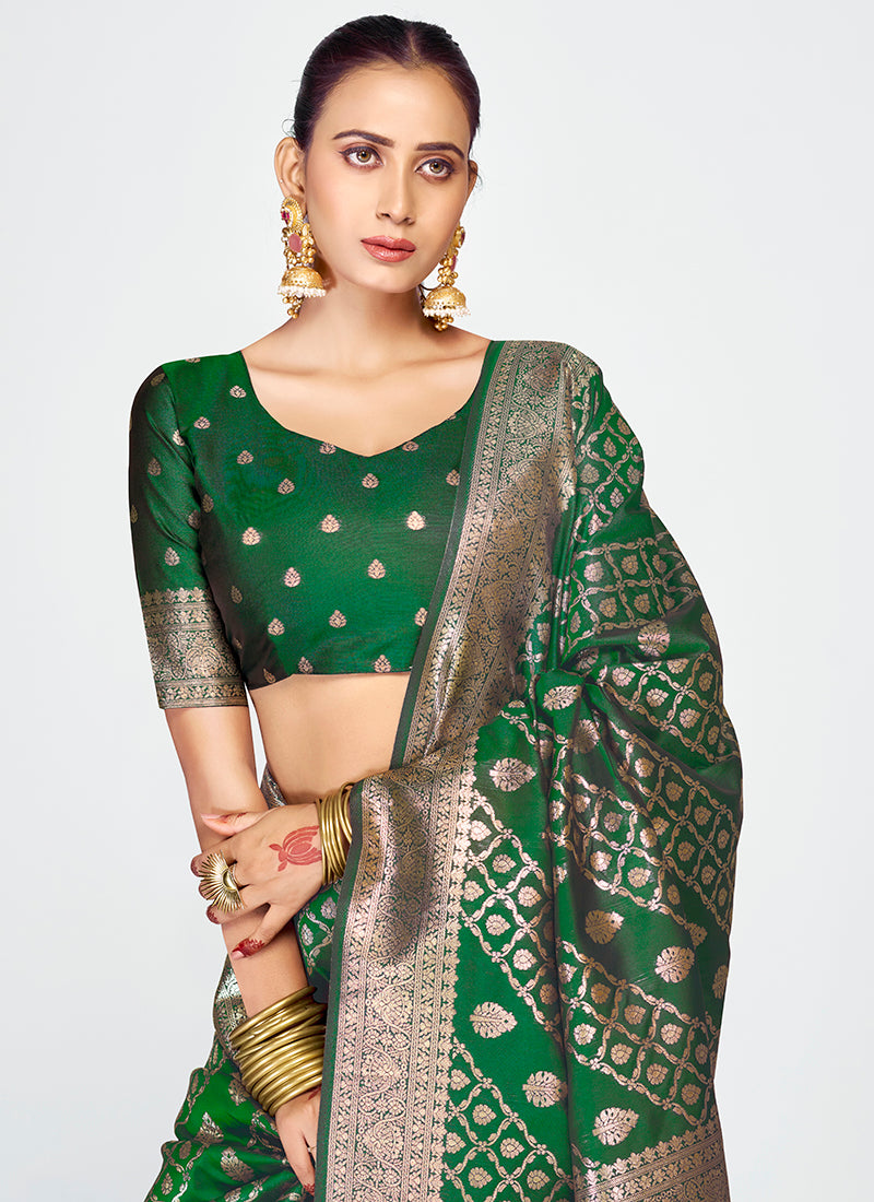 Signature Banarasi Silk Saree Combo Set with Premium Zari Detailing