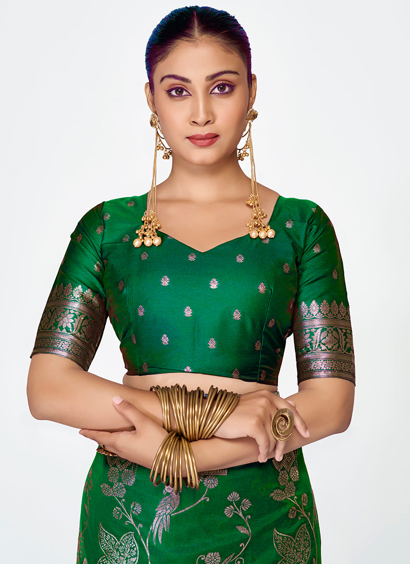 Luxurious Banarasi Silk Party Wear Saree Combo with Rich Zari Weaves