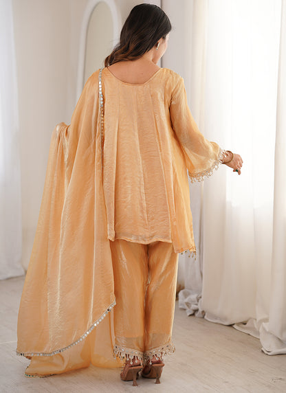 Light Orange Fendy Embroidery Work Occasional Wear Readymade Salwar Suit SW405615