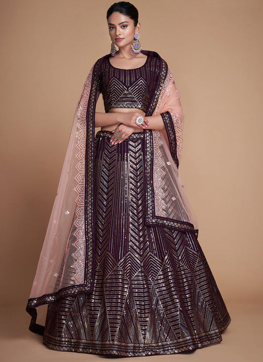 Pink Linen Cotton Thread Work Daily Wear Readymade Cord Set SW893095