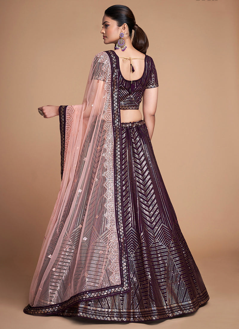 Pink Linen Cotton Thread Work Daily Wear Readymade Cord Set SW893095