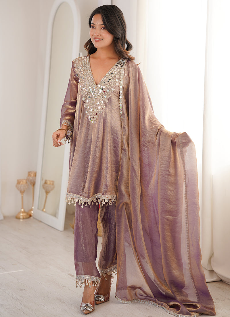 Mauve Fendy Embroidery Work Occasional Wear Readymade Salwar Suit SW508604
