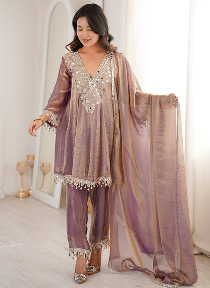 Mauve Fendy Embroidery Work Occasional Wear Readymade Salwar Suit SW508604