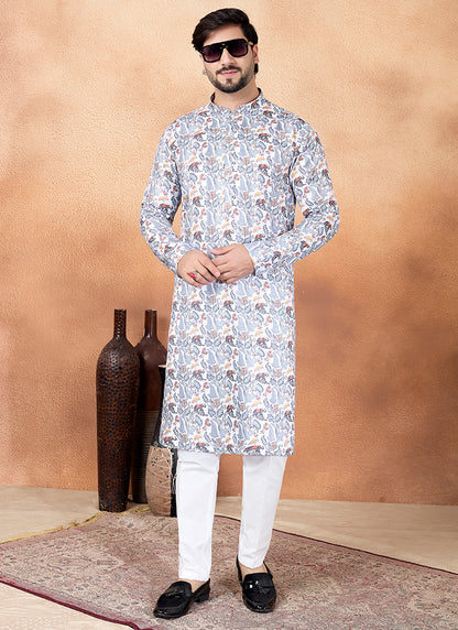 Multi Color Art Silk Pattern Pcs Festival Wear Readymade Kurta Pajama SW731183