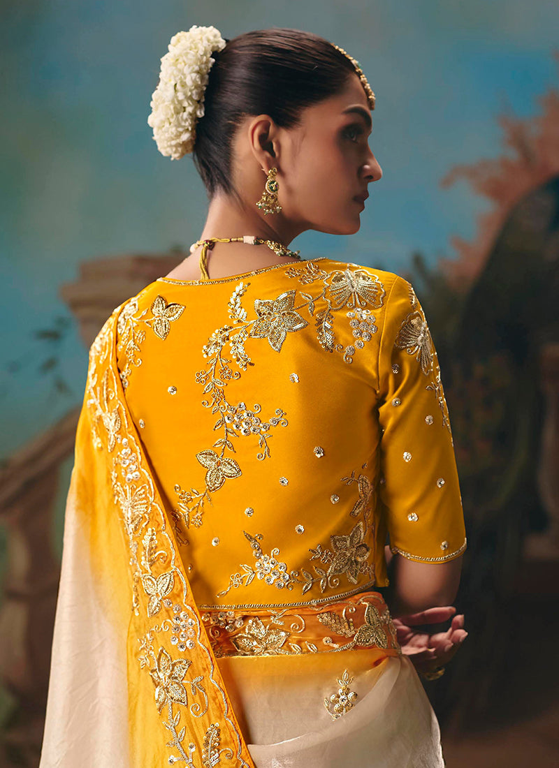 Multi Color Fancy Sequins Work  Wedding Wear Saree SW478348