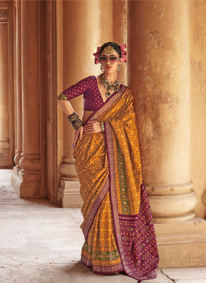 Pv Silk Multi Color Party Wear Printed Work Saree 385926