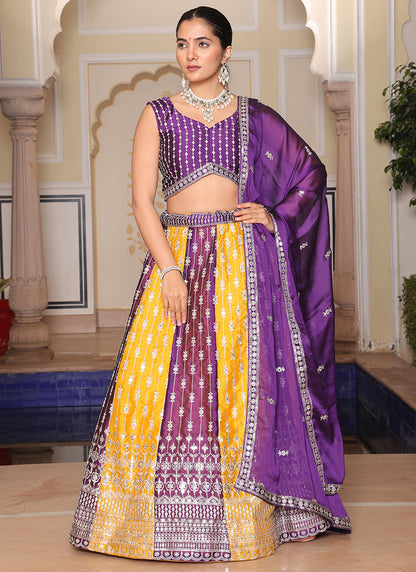 Rangoli Silk Multi Color Ocassional Wear Embroidery Work Lehenga Choli 386078