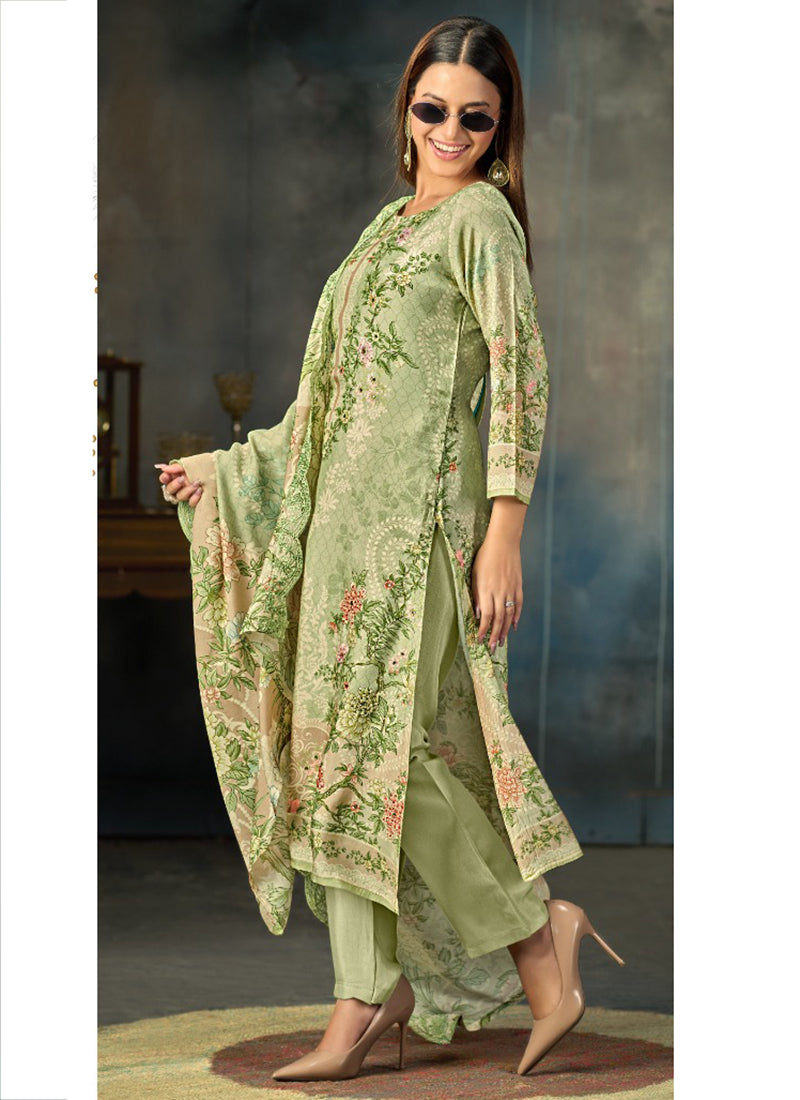 Multi Color Silk Digital Print Work Eid Wear Pakistani Suit SW625961