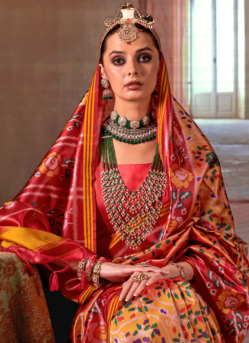 Twill Pv Silk Multi Color Party Wear Printed Work Saree 388397