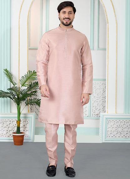Onion Art Silk Pintux Occasional Wear Readymade Kurta Pajama SW245666