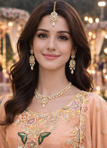 Peach Viscose  Embroidery Work Festival Wear Readymade Sharara Suit SW687269