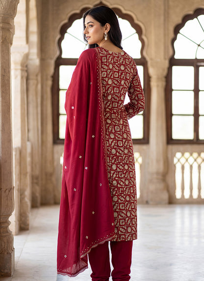 Pink Heavy Reyon Cotton Printed Work Festival Wear Salwar Suit SW992919