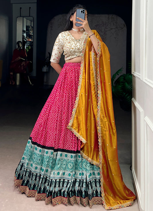 Pink Rayon Sequins Work  Occasional Wear Lehenga Choli SW666789
