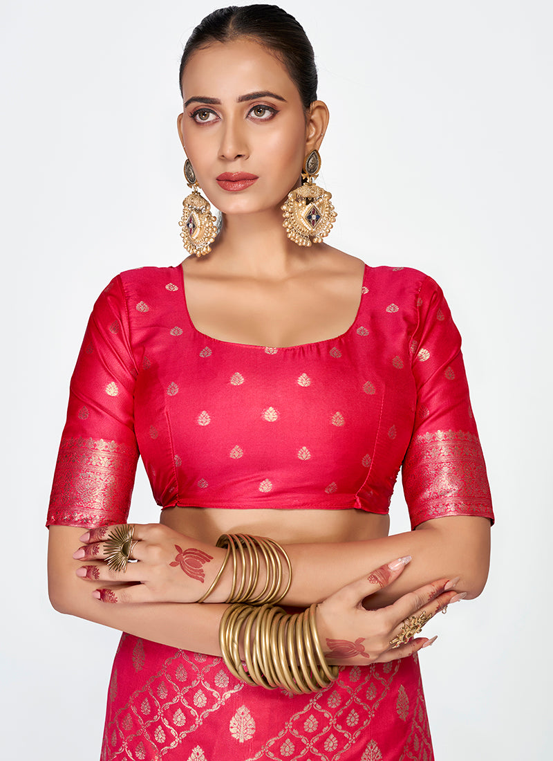 Celebration-Ready Banarasi Silk Saree Combo with Royal Zari Weaving