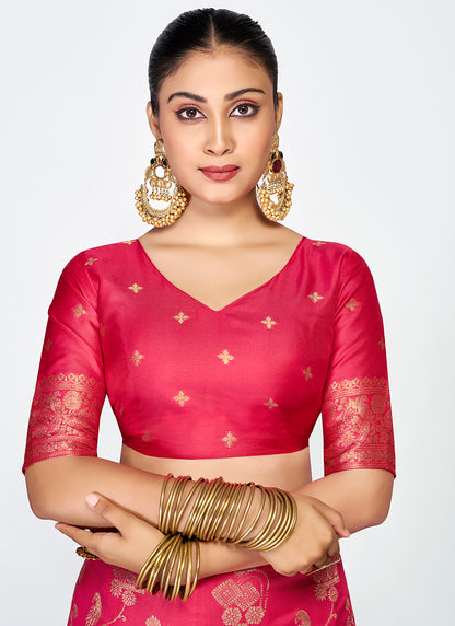 Exclusive Banarasi Silk Zari Weaving Party Wear Saree Duo