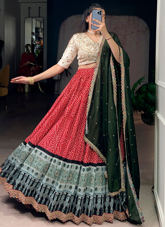Red Rayon Sequins Work  Occasional Wear Lehenga Choli SW532396