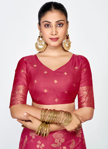 Royal Banarasi Silk Saree Combo Set with Elegant Zari Weaving Work