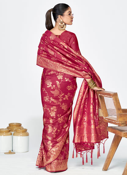 Royal Banarasi Silk Saree Combo Set with Elegant Zari Weaving Work