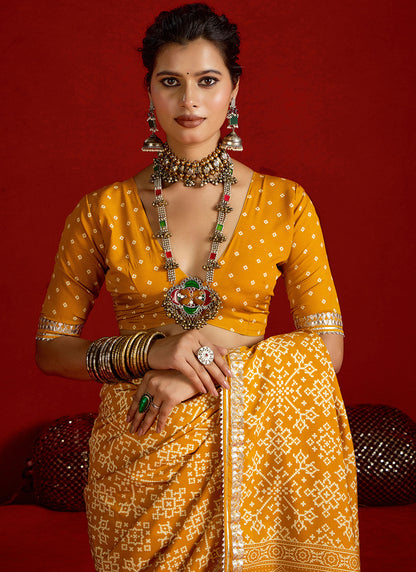 Tussar Silk Yellow Occasional Wear Sequins Work Saree 387161