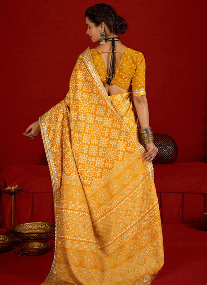 Tussar Silk Yellow Occasional Wear Sequins Work Saree 387161
