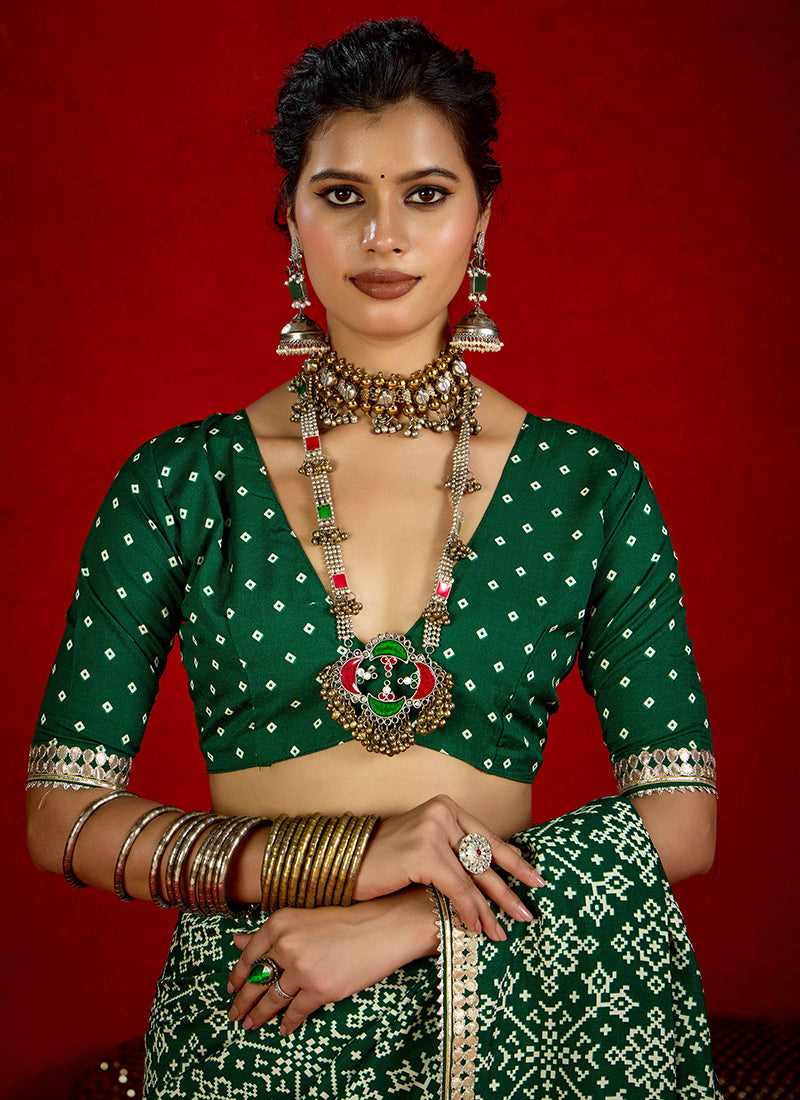 Tussar Silk Green Occasional Wear Sequins Work Saree 387165