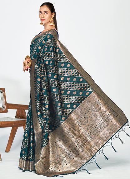 Classic Banarasi Silk Party Saree Combo Featuring Intricate Zari Work