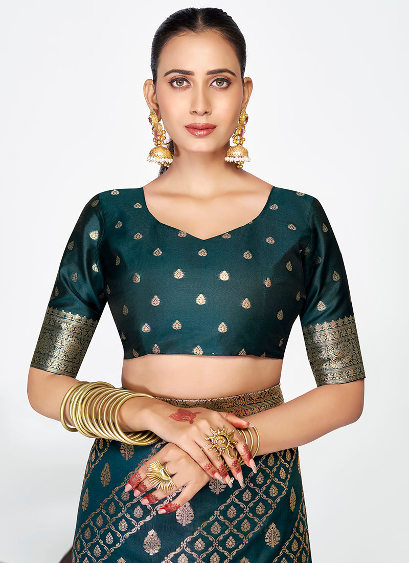 Luxury Edition Banarasi Silk Saree Combo Set with Opulent Zari Weaving