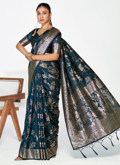 Timeless Banarasi Silk Saree Combo Set Crafted with Luxurious Zari Weaves