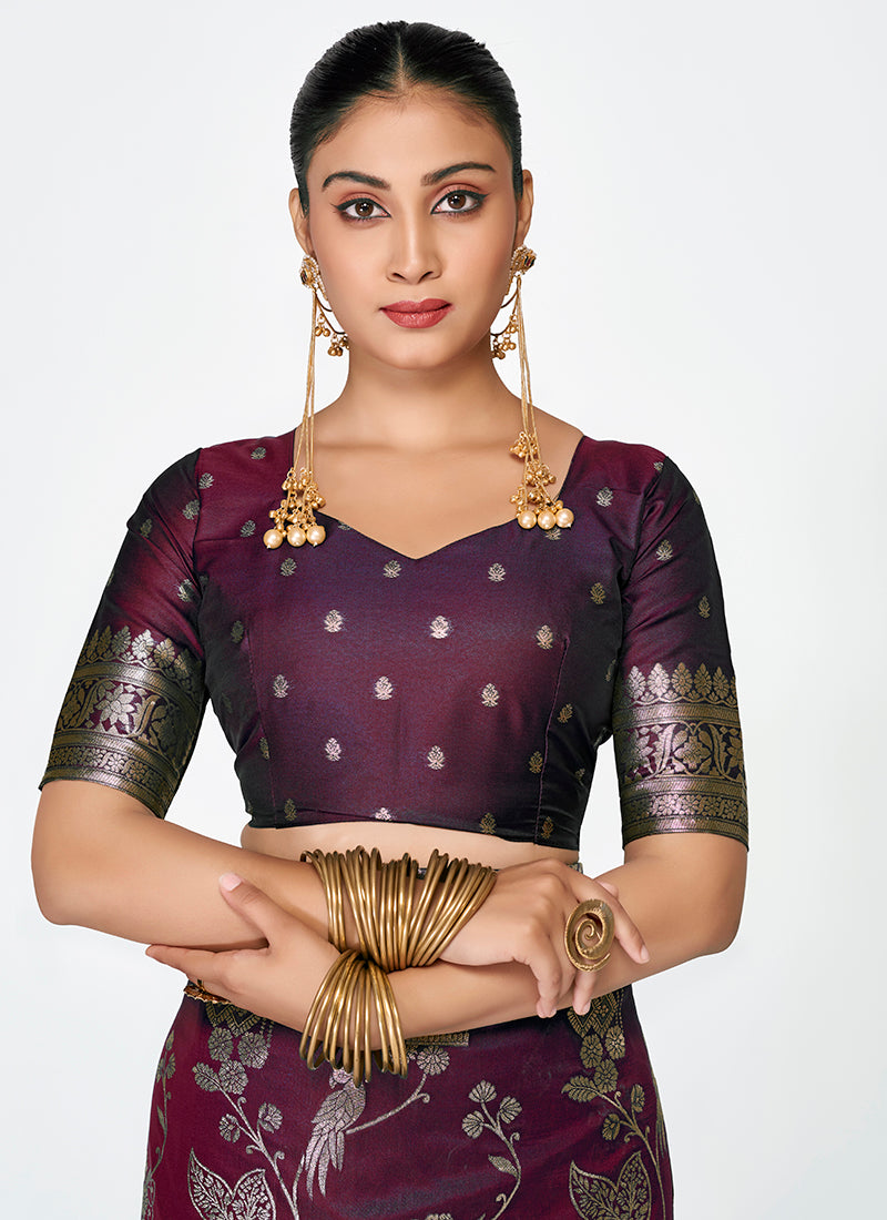 Elite Banarasi Silk Saree Combo Set Designed with Deluxe Zari Work