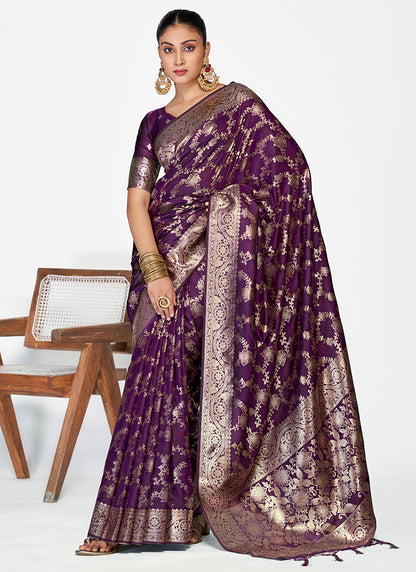Elegant Banarasi Silk Zari Weaving Saree Combo for Grand Occasions