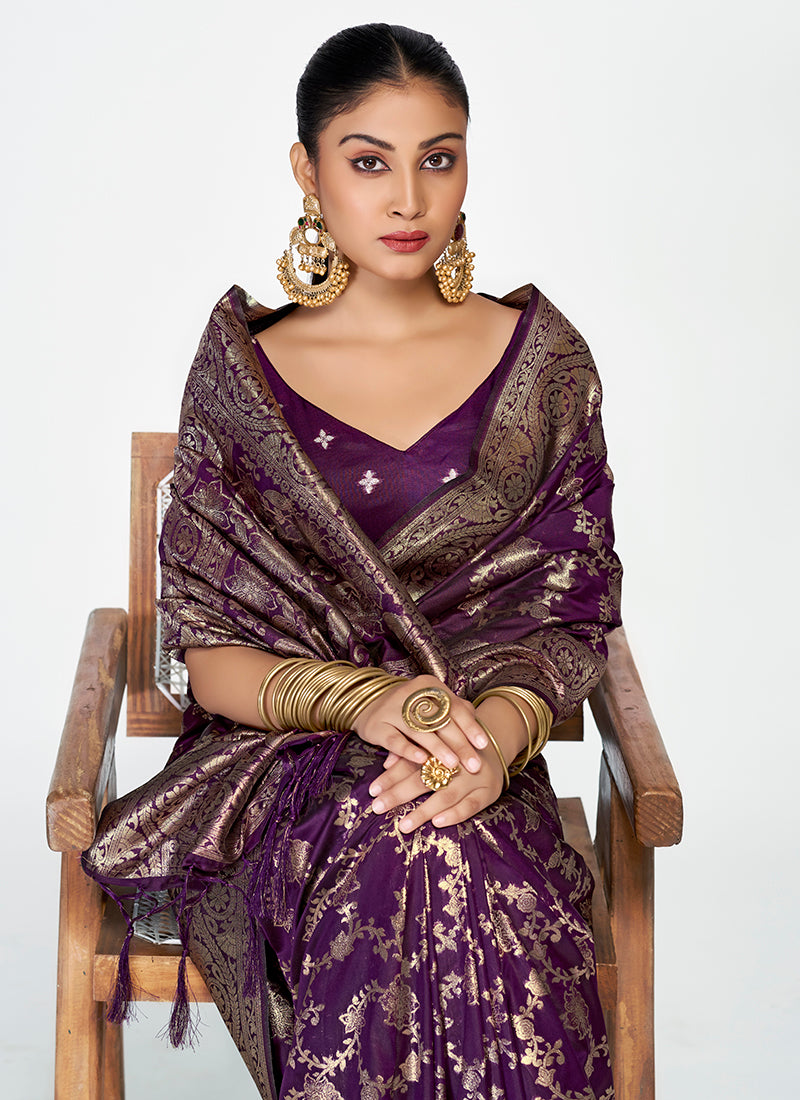 Elegant Banarasi Silk Zari Weaving Saree Combo for Grand Occasions